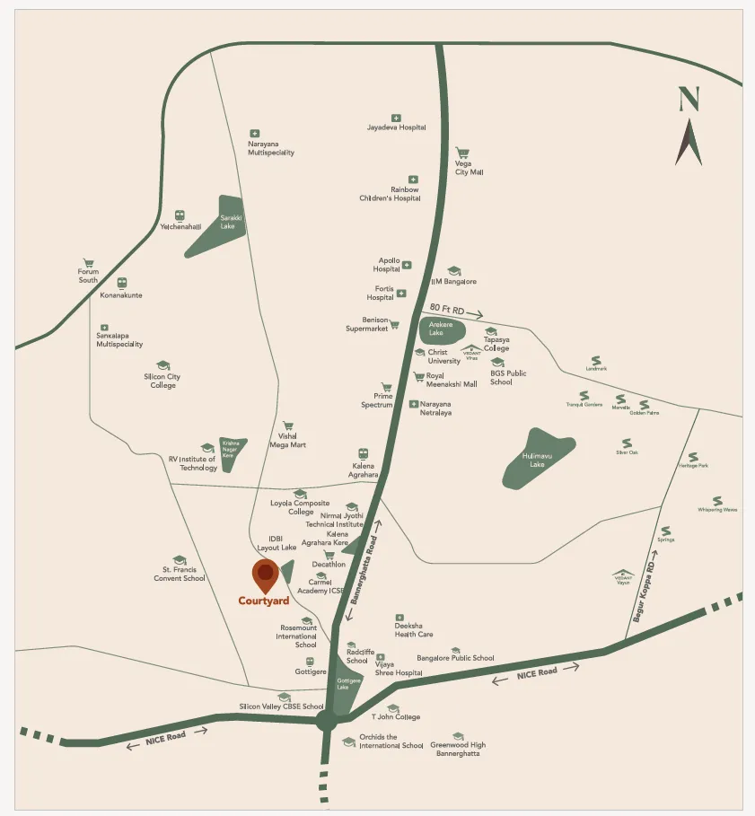 Location Map of Courtyard by Vedant Suraksha