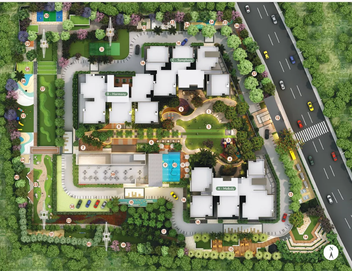 Courtyard by Vedant Suraksha Detailed Master Plan Layout